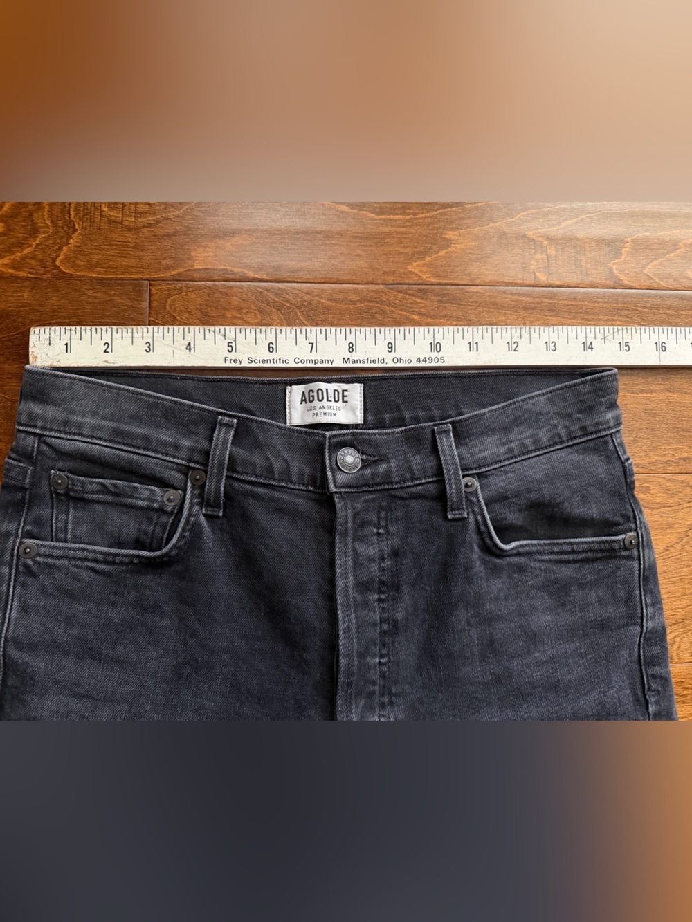 Agolde Nico High Rise Jeans, Washed Black, Size 28 - Picture 7 of 10